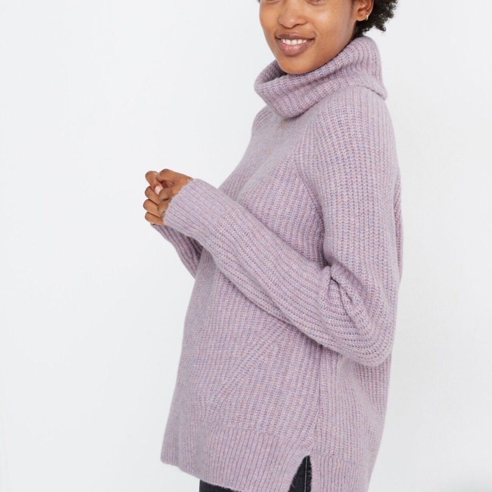 Madewell Lavender Mercer Turtleneck Sweater in Coziest Yarn Size M